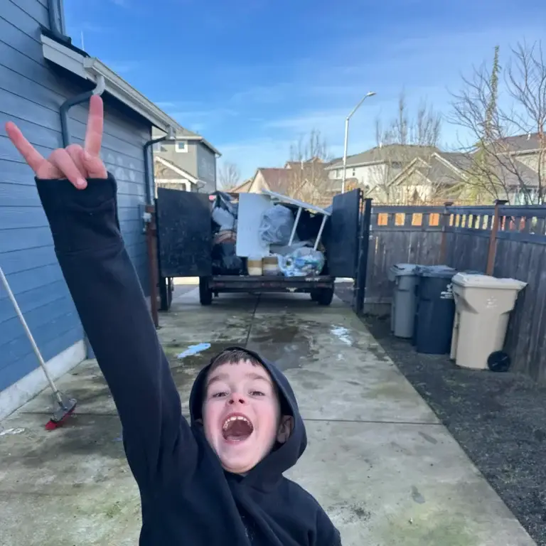 EZ Junk Hauling Celebration - Happy Customer