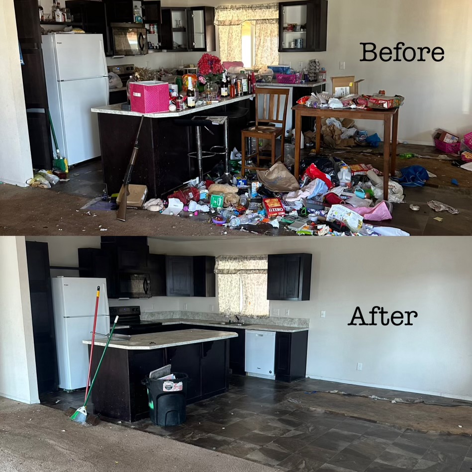 Estate clean outs in Salem, Oregon - home cleanout before and after by EZ Junk & Hauling