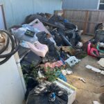 Overgrown yard weeds cleared before and after by EZ Junk & Hauling in Salem, Oregon